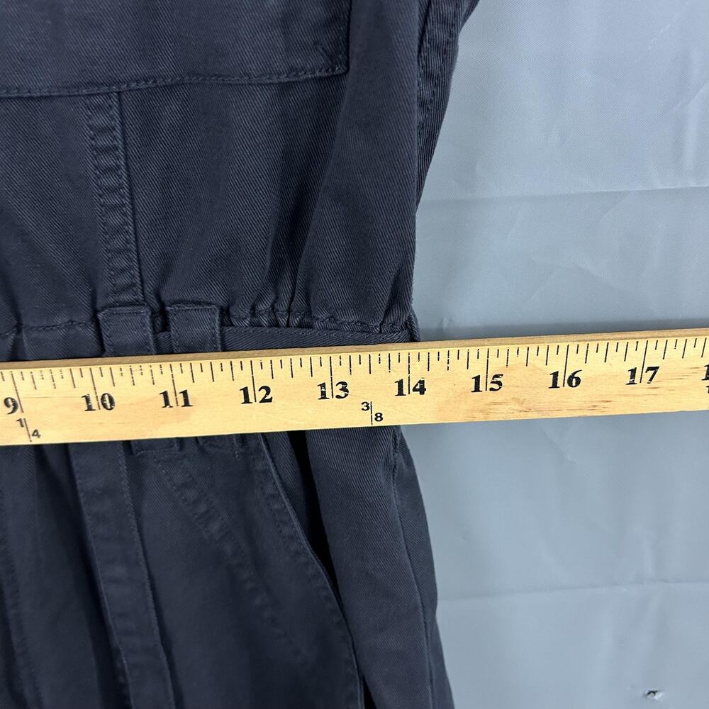 ALC Jumpsuit 6 Rivington Belted Twill Utility Wide Leg Cotton Blue Casual - Picture 12 of 16